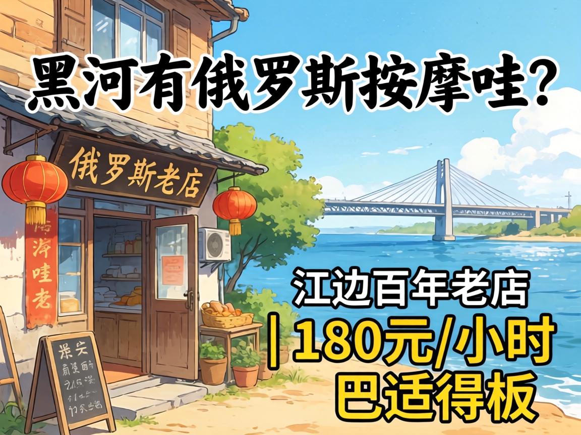 黑河有俄罗斯按摩哇？| 江边百年老店180元/小时，巴适得板