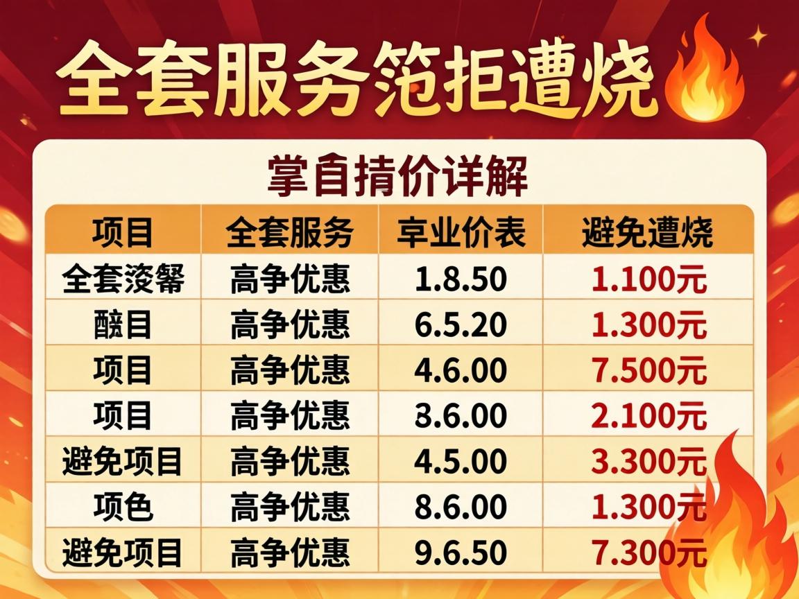 全套服务包括项目|详解与价格表 避免遭烧?