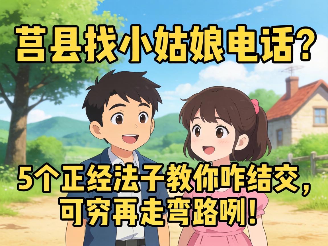 莒县找小姑娘电话?这5个正经法子教你咋结交,可甭再走弯路咧!